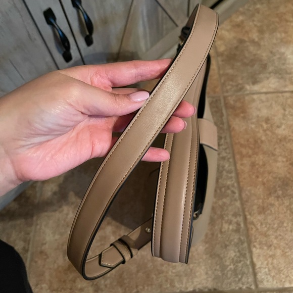 Topshop Double Strap Shoulder Beige Bag - Picture 9 of 11